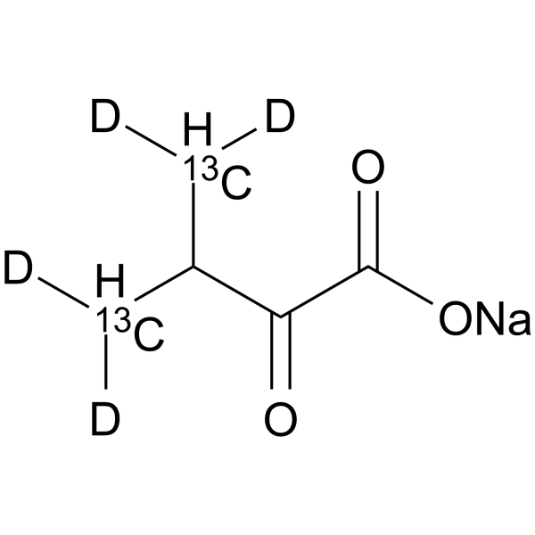 Sodium 3-methyl-2-oxobutanoate-13C2,d4 Chemical Structure Sodium 3-methyl-2-oxobutanoate-13C2,d4
