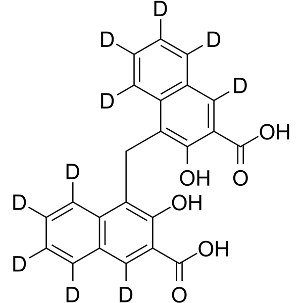 Pamoic acid-d10 Chemical Structure Pamoic acid-d10