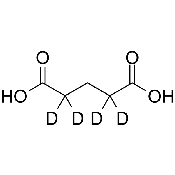 Glutaric acid-d4 Chemical Structure Glutaric acid-d4(Synonyms: 戊二酸 d4)