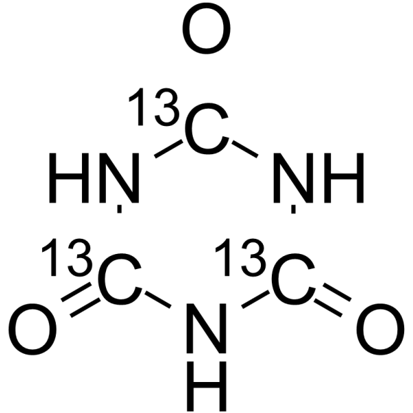 Cyanuric acid-13C3 Chemical Structure Cyanuric acid-13C3