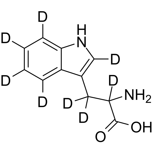 DL-Tryptophan-d8 Chemical Structure DL-Tryptophan-d8(Synonyms: (±)-Tryptophan-d8)