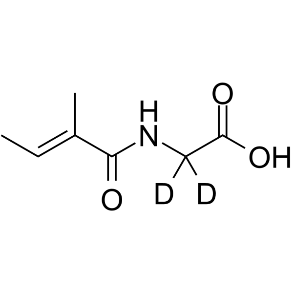 N-Tigloylglycine-2,2-d2 Chemical Structure N-Tigloylglycine-2,2-d2
