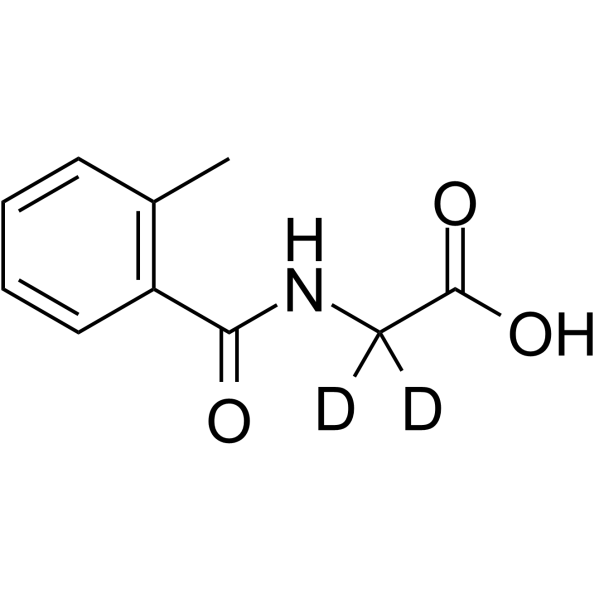 2-(2-Methylbenzamido)acetic acid-d2 Chemical Structure 2-(2-Methylbenzamido)acetic acid-d2(Synonyms: 2-甲基马尿酸 d2)