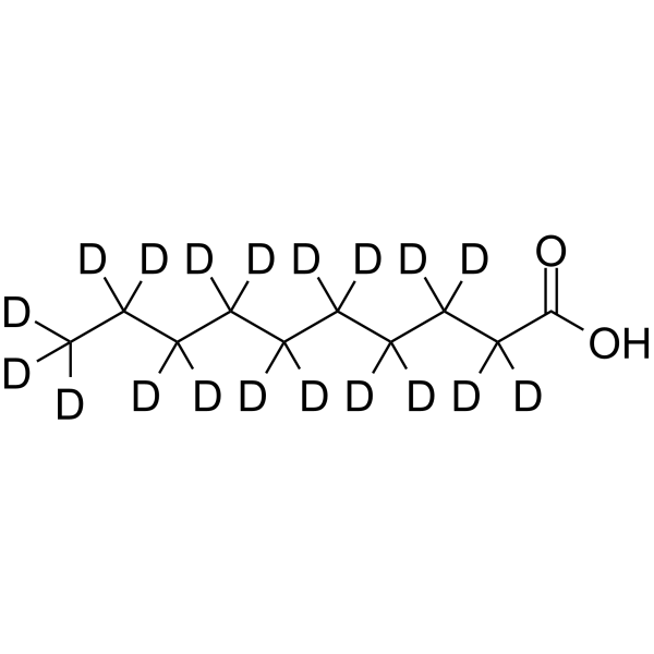 Decanoic acid-d19 Chemical Structure Decanoic acid-d19(Synonyms: 癸酸 d19)