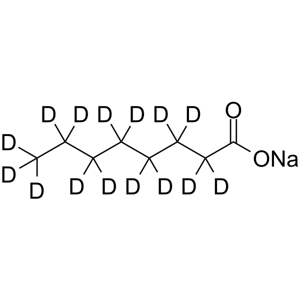 Octanoate-d15 sodium Chemical Structure Octanoate-d15 sodium