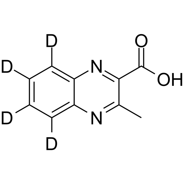 3-Methyl-2-quinoxalinecarboxylic acid-d4 Chemical Structure 3-Methyl-2-quinoxalinecarboxylic acid-d4(Synonyms: MQCA-d4)