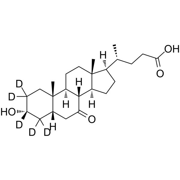 7-Ketolithocholic acid-d5 Chemical Structure 7-Ketolithocholic acid-d5(Synonyms: 3α-Hydroxy-7-oxo-5β-cholanic acid-d5)