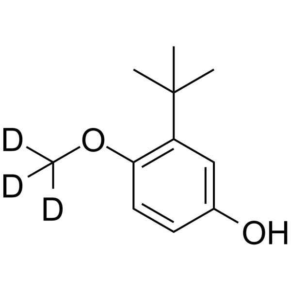 2-tert-Butyl-4-hydroxyanisole-d3 Chemical Structure 2-tert-Butyl-4-hydroxyanisole-d3