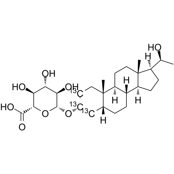 Pregnanediol 3-glucuronide-13C5 Chemical Structure Pregnanediol 3-glucuronide-13C5