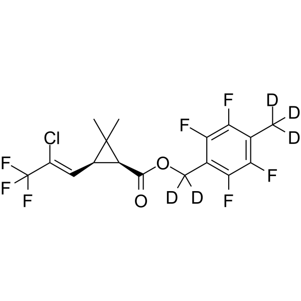 Tefluthrin-d5 Chemical Structure Tefluthrin-d5