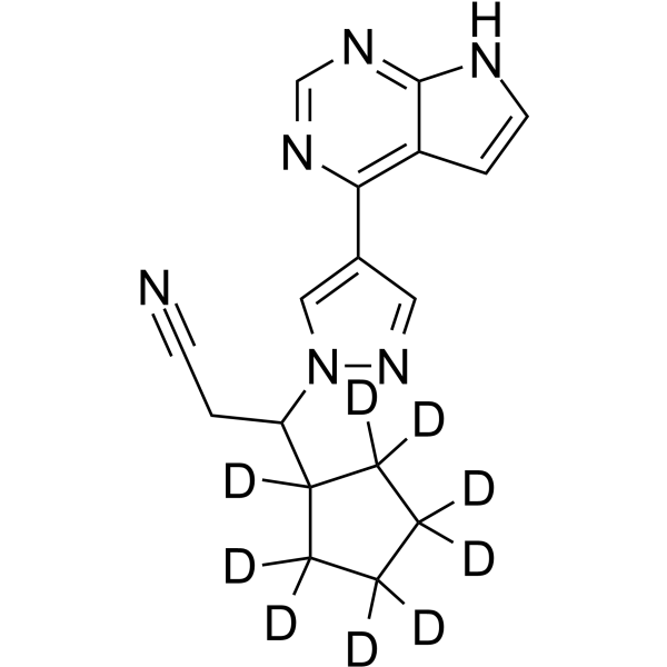 (Rac)-Ruxolitinib-d9 Chemical Structure (Rac)-Ruxolitinib-d9(Synonyms: (Rac)-INCB18424-d9)