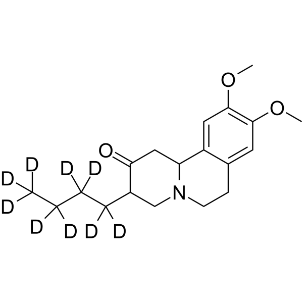 3-Des(2-methylpropyl)-3-n-butyl Tetrabenazine-d9 Chemical Structure 3-Des(2-methylpropyl)-3-n-butyl Tetrabenazine-d9