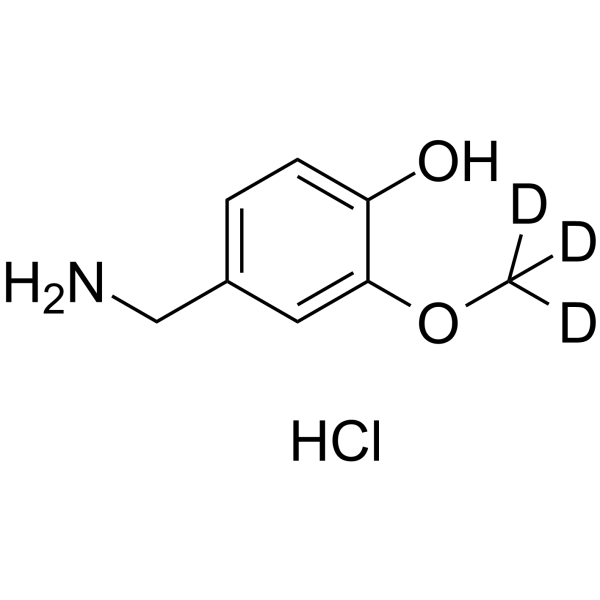 Vanillylamine-d3 hydrochloride Chemical Structure Vanillylamine-d3 hydrochloride