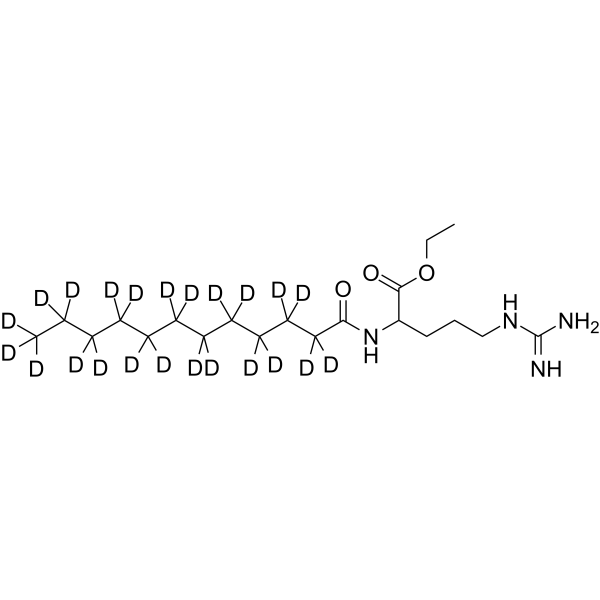 Ethyl Lauroyl Arginate-d23 hydrochloride Chemical Structure Ethyl Lauroyl Arginate-d23 hydrochloride