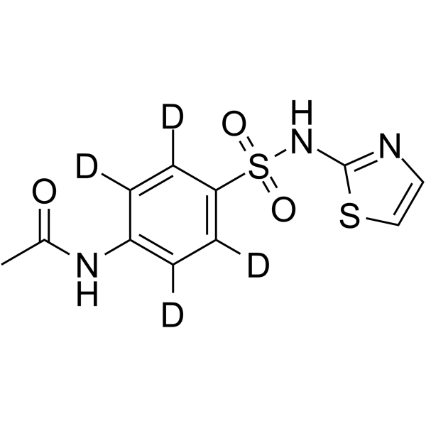N-(4-(N-(Thiazol-2-yl)sulfamoyl)phenyl)acetamide-d4 Chemical Structure N-(4-(N-(Thiazol-2-yl)sulfamoyl)phenyl)acetamide-d4
