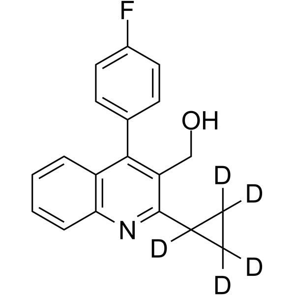 (2-Cyclopropyl-4-(4-fluorophenyl)quinolin-3-yl)methanol-d5 Chemical Structure (2-Cyclopropyl-4-(4-fluorophenyl)quinolin-3-yl)methanol-d5