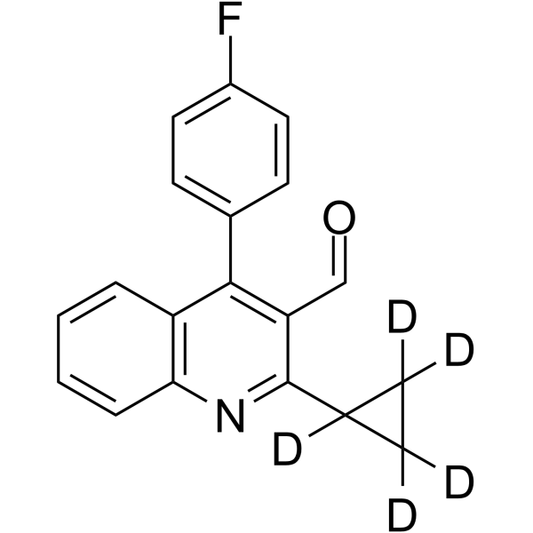 2-Cyclopropyl-4-(4-fluorophenyl)quinoline-3-carbaldehyde-d5 Chemical Structure 2-Cyclopropyl-4-(4-fluorophenyl)quinoline-3-carbaldehyde-d5