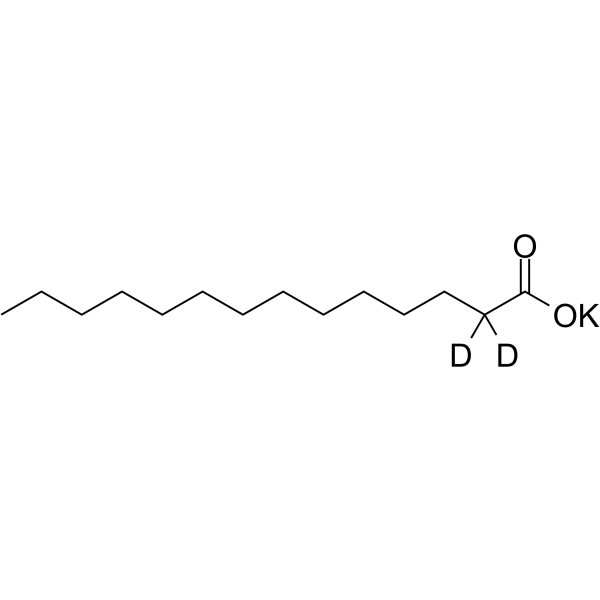 Tetradecanoate-d2 potassium Chemical Structure Tetradecanoate-d2 potassium