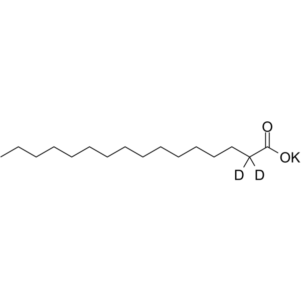 Hexadecanoate-d2 potassium Chemical Structure Hexadecanoate-d2 potassium