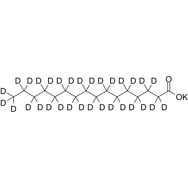 Hexadecanoate-d31 potassium Chemical Structure Hexadecanoate-d31 potassium