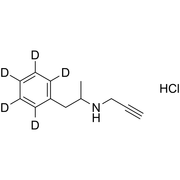 (1-Phenylpropan-2-yl)(prop-2-yn-1-yl)amine-d5 hydrochloride Chemical Structure (1-Phenylpropan-2-yl)(prop-2-yn-1-yl)amine-d5 hydrochloride