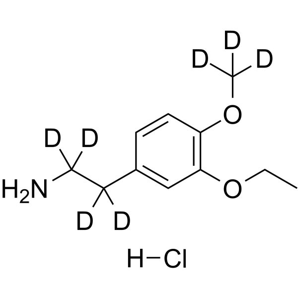 3-Ethoxy-4-methoxy-Dopamine-d7 hydrochloride Chemical Structure 3-Ethoxy-4-methoxy-Dopamine-d7 hydrochloride