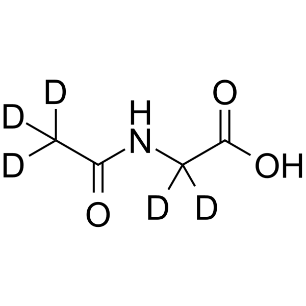 N-Acetylglycine-d5 Chemical Structure N-Acetylglycine-d5(Synonyms: Aceturic acid-d5; Acetamidoacetic acid-d5)