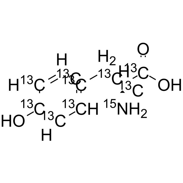 DL-Tyrosine-13C9,15N Chemical Structure DL-Tyrosine-13C9,15N