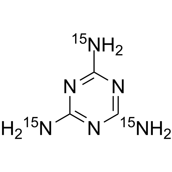 Melamine-15N3 Chemical Structure Melamine-15N3(Synonyms: 三聚氰胺 15N3)