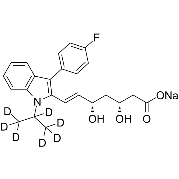 (3R,5S)-Fluvastatin-d7 sodium Chemical Structure (3R,5S)-Fluvastatin-d7 sodium