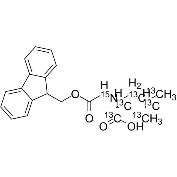 Fmoc-leucine-13C6,15N Chemical Structure Fmoc-leucine-13C6,15N