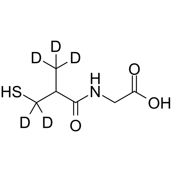 N-(3-Mercapto-2-methylpropanoyl)glycine-d5 Chemical Structure N-(3-Mercapto-2-methylpropanoyl)glycine-d5