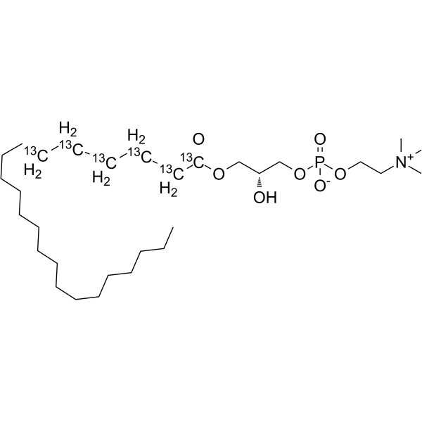 22:0 Lyso PC-13C6 Chemical Structure 22:0 Lyso PC-13C6