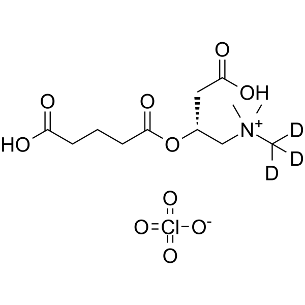 L-Carnitine(mono)-O-glutaryl-d3 perchlorate Chemical Structure L-Carnitine(mono)-O-glutaryl-d3 perchlorate