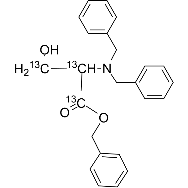 2-N,N-Dibenzyl serine benzyl ester-13C3 Chemical Structure 2-N,N-Dibenzyl serine benzyl ester-13C3