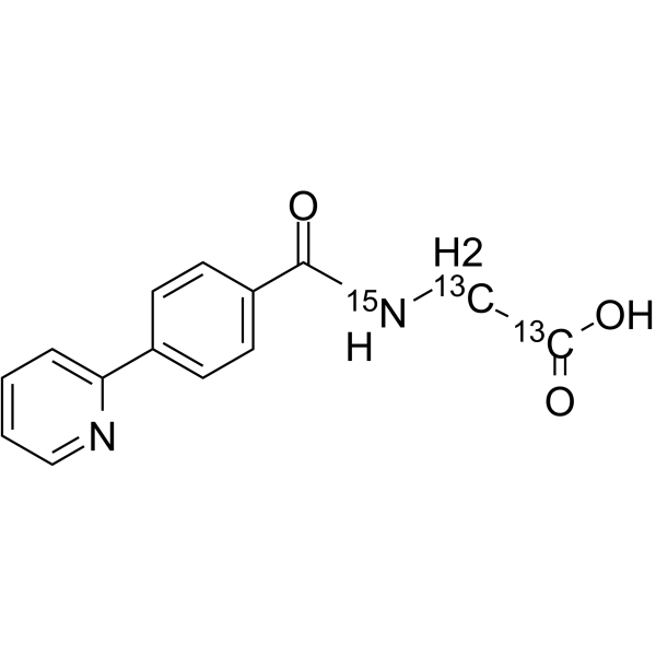 N-[4-(2-Pyridinyl)benzoyl]glycine-13C2,15N