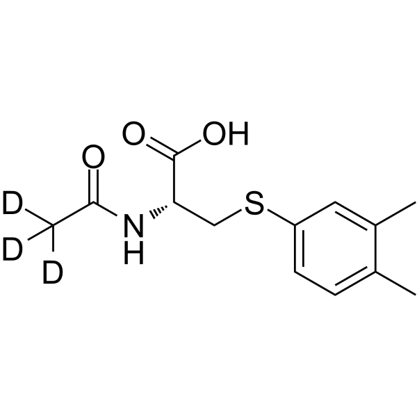 N-Acetyl-S-(3,4-dimethylbenzene)-L-cysteine-d3 Chemical Structure N-Acetyl-S-(3,4-dimethylbenzene)-L-cysteine-d3