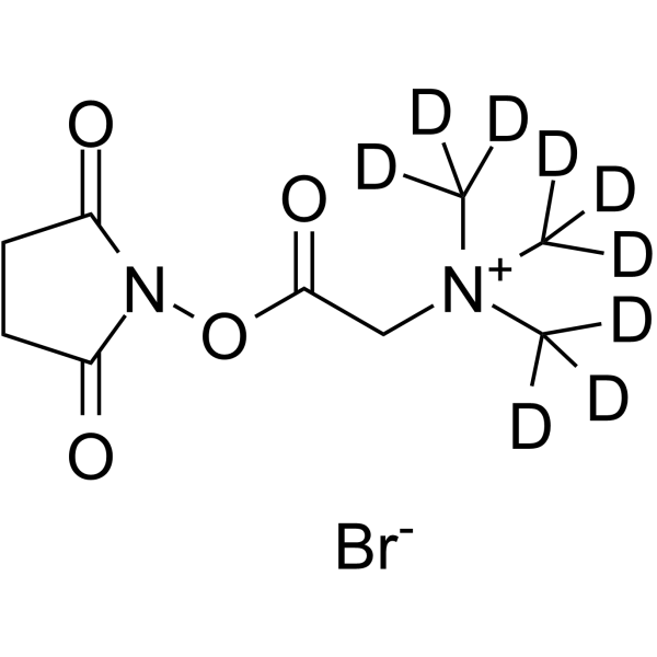 N,N,N-Trimethylglycine-N-hydroxysuccinimide ester-d9 bromide Chemical Structure N,N,N-Trimethylglycine-N-hydroxysuccinimide ester-d9 bromide