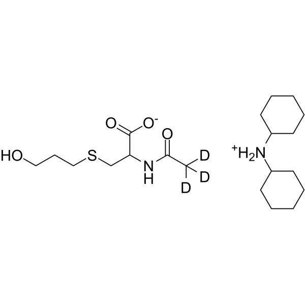 N-Acetyl-S-(3-hydroxypropyl)cysteine-d3 dicyclohexylammonium Chemical Structure N-Acetyl-S-(3-hydroxypropyl)cysteine-d3 dicyclohexylammonium