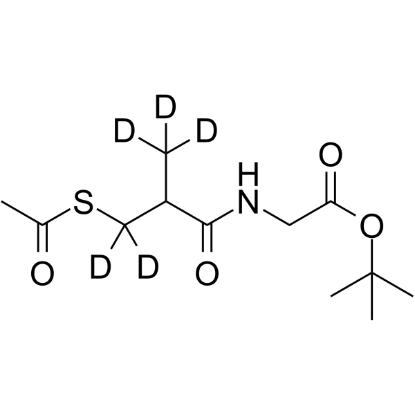 N-(3-Acetylthio-2-methylpropanoyl)glycine tert-butyl ester-d5 Chemical Structure N-(3-Acetylthio-2-methylpropanoyl)glycine tert-butyl ester-d5