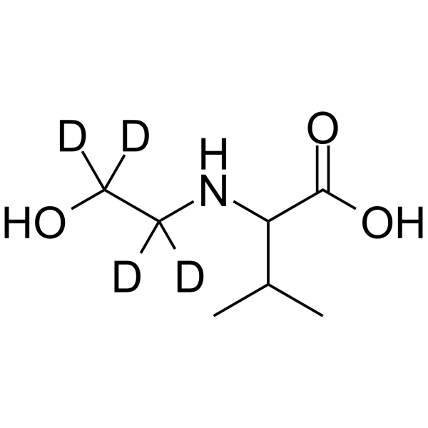 N-(2-Hydroxyethyl)valine-d4 Chemical Structure N-(2-Hydroxyethyl)valine-d4