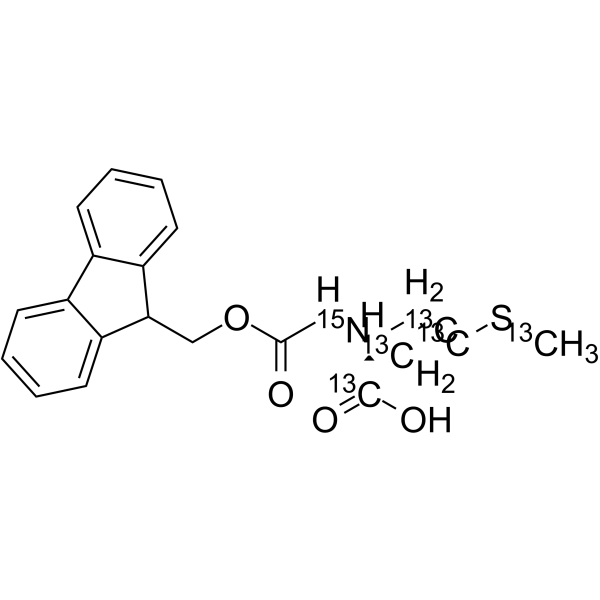 Fmoc-Met-OH-13C5,15N Chemical Structure Fmoc-Met-OH-13C5,15N