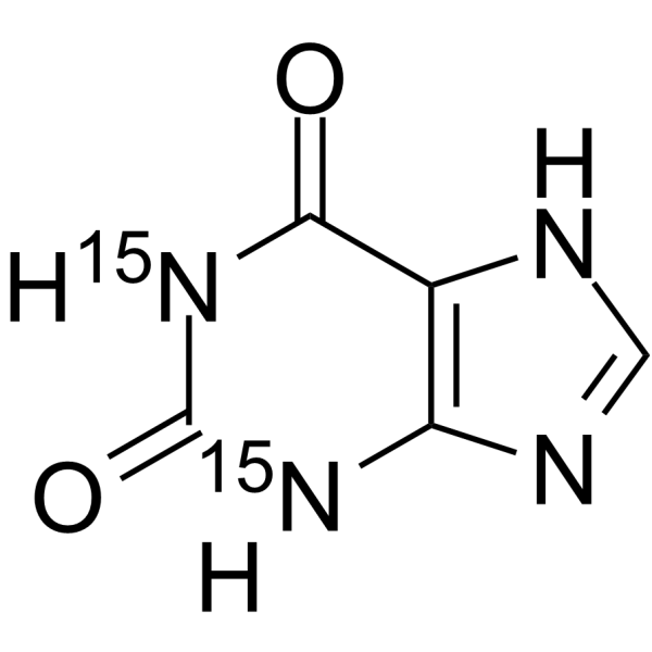 Xanthine-15N2 Chemical Structure Xanthine-15N2
