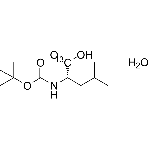 Boc-Leu-OH·H2O-13C Chemical Structure Boc-Leu-OH·H2O-13C
