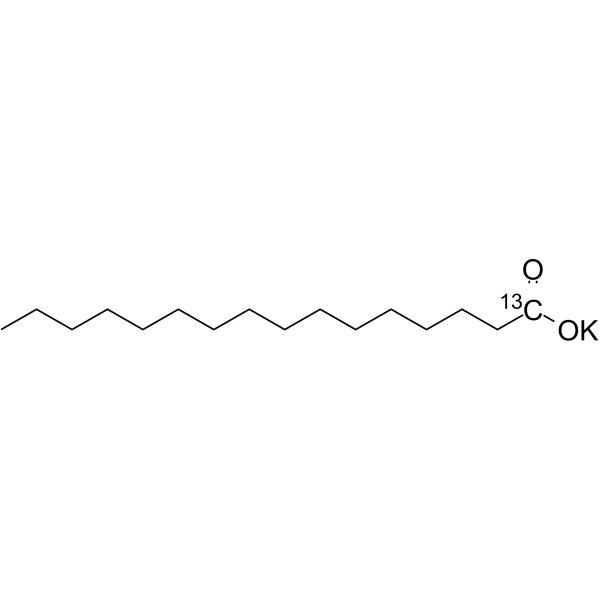 Hexadecanoate-13C potassium Chemical Structure Hexadecanoate-13C potassium