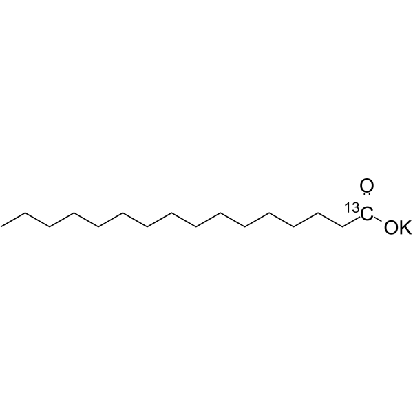 Hexadecanoate-13C potassium