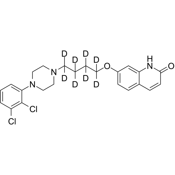 Dehydroaripiprazole-d8 Chemical Structure Dehydroaripiprazole-d8(Synonyms: OPC-14857-d8; DM-14857-d8)