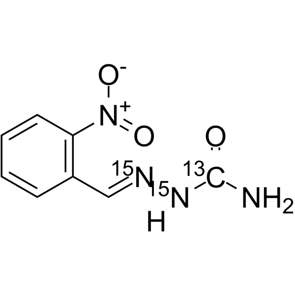 2-Nitrobenzaldehyde semicarbazone-13C,15N2-1 Chemical Structure 2-Nitrobenzaldehyde semicarbazone-13C,15N2-1