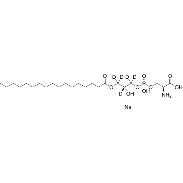 1-Heptadecanoyl-2-hydroxy-sn-glycero-3-phospho-L-serine-d5 sodium Chemical Structure 1-Heptadecanoyl-2-hydroxy-sn-glycero-3-phospho-L-serine-d5 sodium