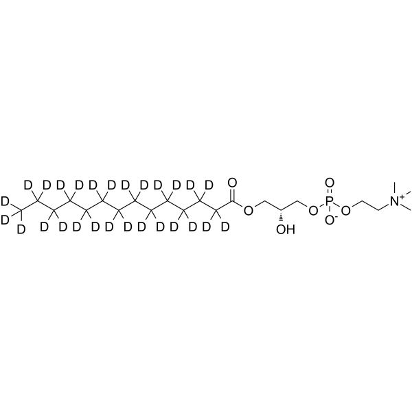 14:0 Lyso PC-d27 Chemical Structure 14:0 Lyso PC-d27